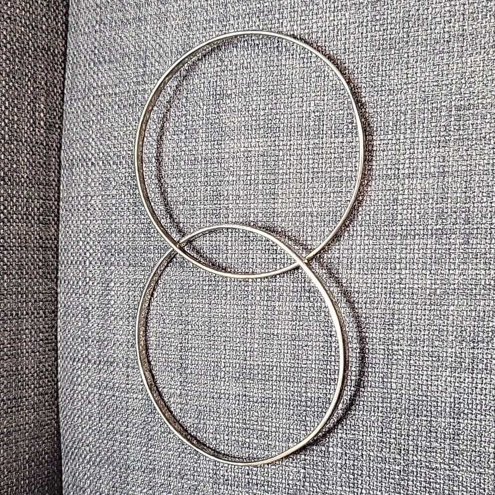 Interlocked Silver Bangles - image 3